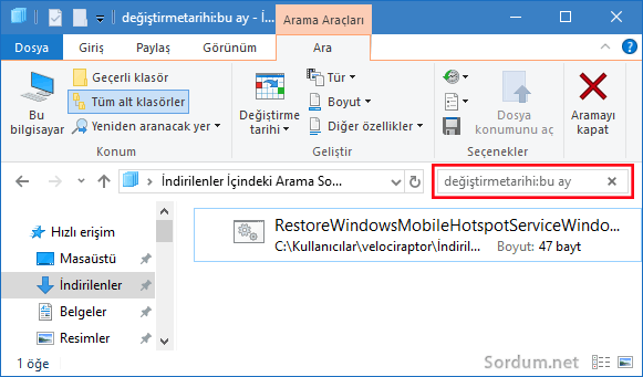 Değiştirilme tarihi
