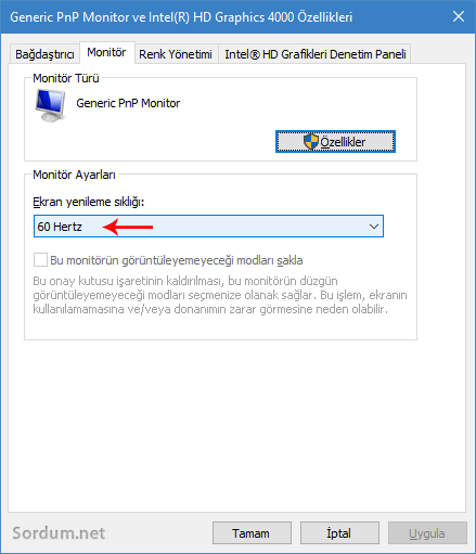 Ekran yenileme oranı