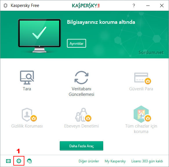 Kaspersky Ayarlar