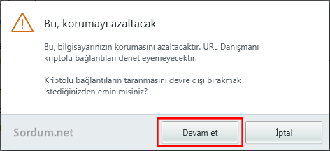kaspersky korumayı azaltacak