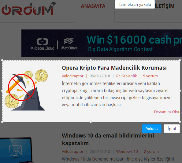 Opera ekran resmi