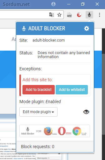 Adult blocker blacklist