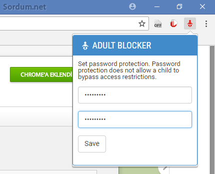 Adult blocker şifre