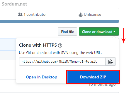 Github tan dosya indirme