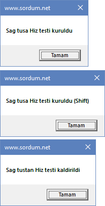 Sağtuşa hız testi kuralım