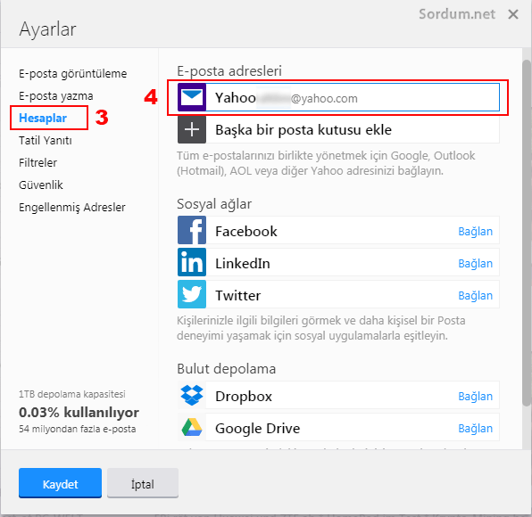 yahoomail hesaplar