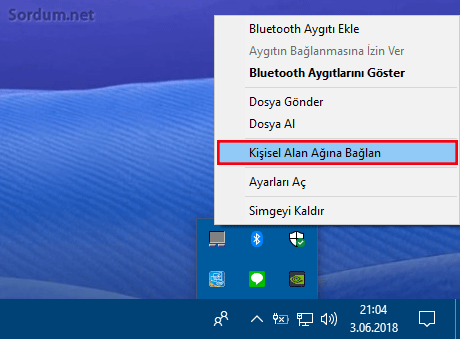 Kişisel alan ağına bağlan