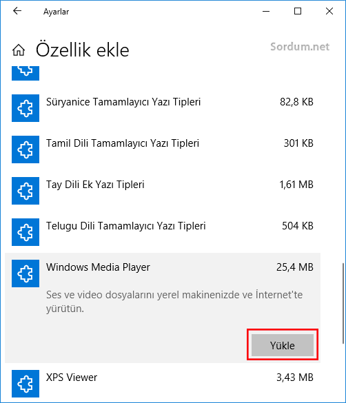 Windows 10 a medya player