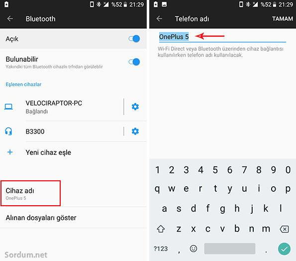 Oreoda bluetooth ismi nasıl değiştirilir