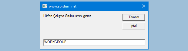 Çalışma grubu adı vbs ile değiştirildi