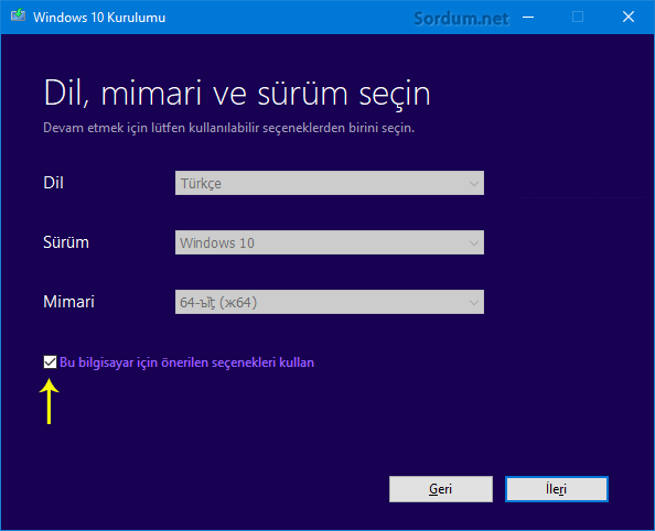windows medyasında dil ve mimari seçimi