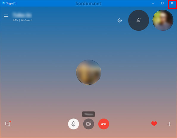 Skype kazara kapatmak