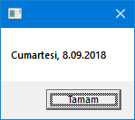 Vbs ile tarih aldırmak