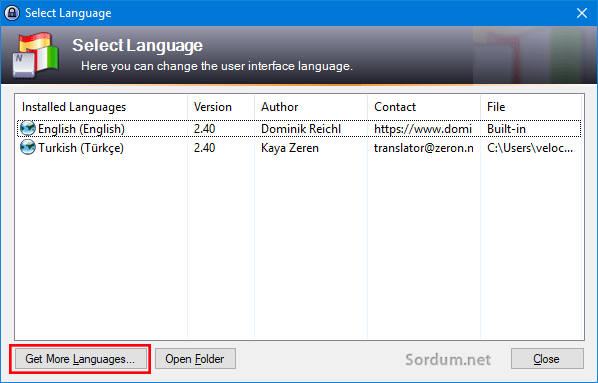 KeePass Türkçe dili