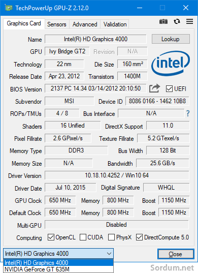 GPU-Z Onboard