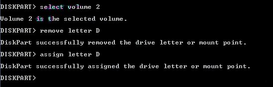 Diskpart remove komutu