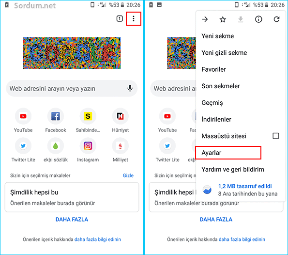 Mobil chrome önbelleği nasıl temizlenir