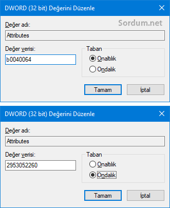 Ondalık Onaltılık