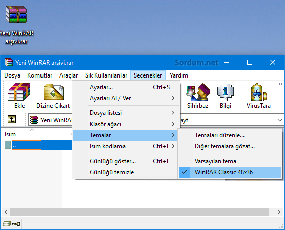 Winrar klasik Tema
