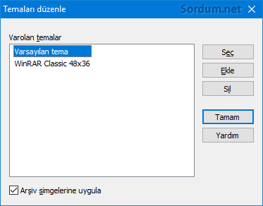 Winrar temaları düzenle
