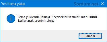 Yeni Tema yüklendi