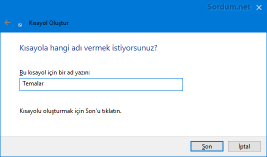 Kısayol ismi