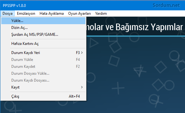 ppsspp dosya menüsü ppsspp dosya menüsü