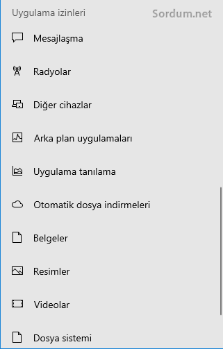 Uygulama izinleri