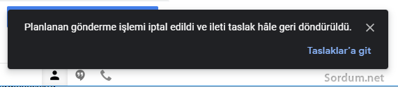 Gmailde Planlanan gönderi iptal edildi