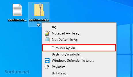 Tümünü ayıkla