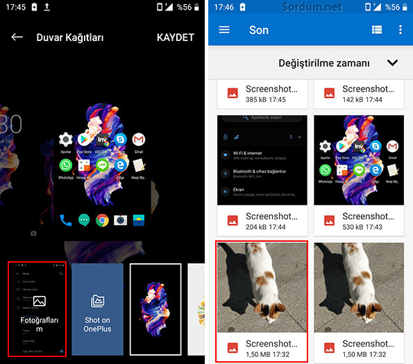 Android telefona duvar kağıdı seç