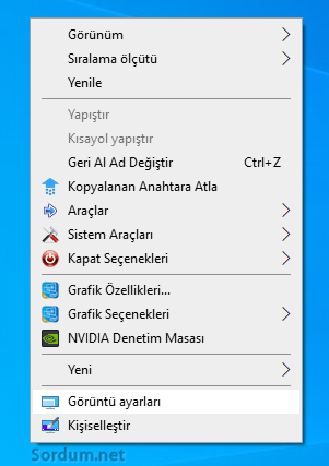 Görüntü ayarları