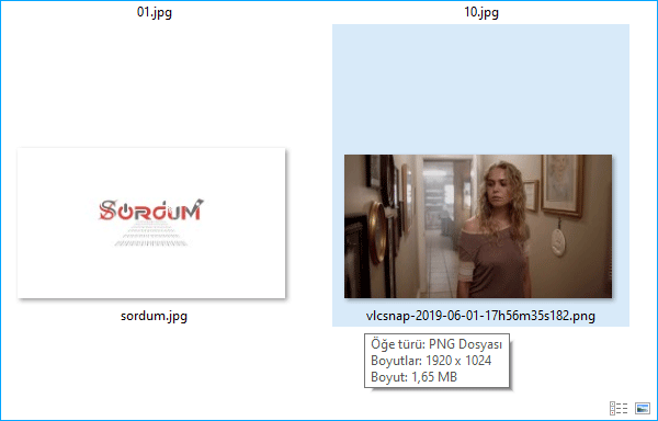 Vlc ekran resmi boyutu