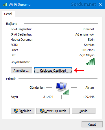 Kablosuz Özellikleri