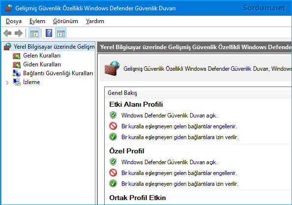 Firewall Arayüzü
