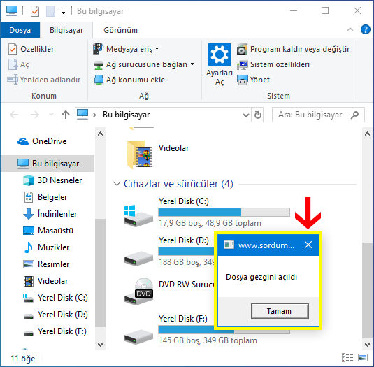 Vbs de popup herzaman üstte
