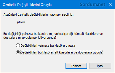Öznitelik değişikliklerini onayla
