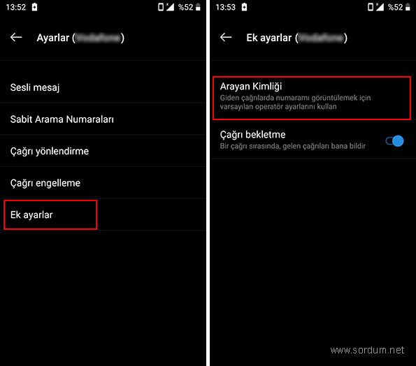 Android te arayan kimliği ayarı Android te arayan kimliği ayarı
