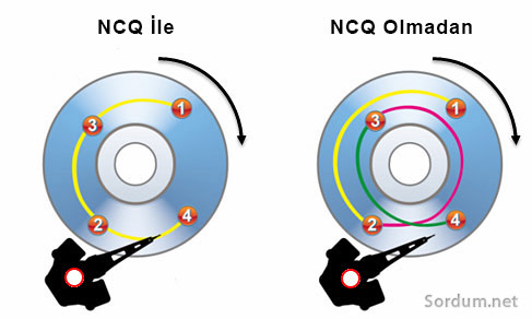 NCQ da okuma kafası NCQ da okuma kafası