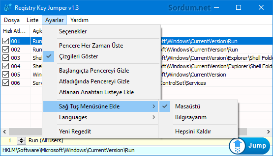 Registry Key jumper
