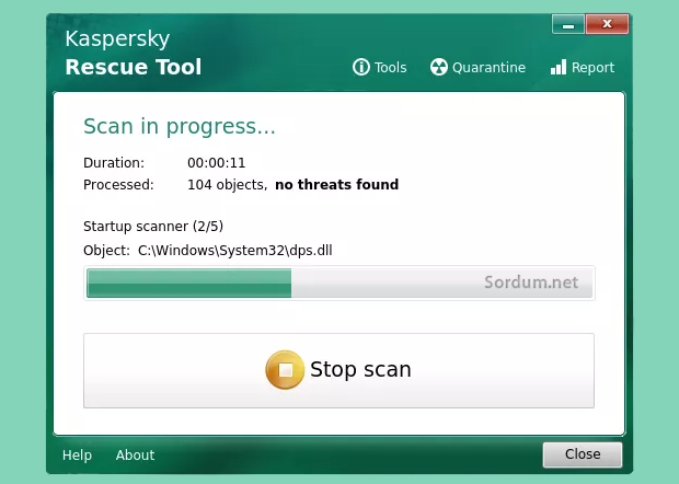 Kaspersky rescue tool