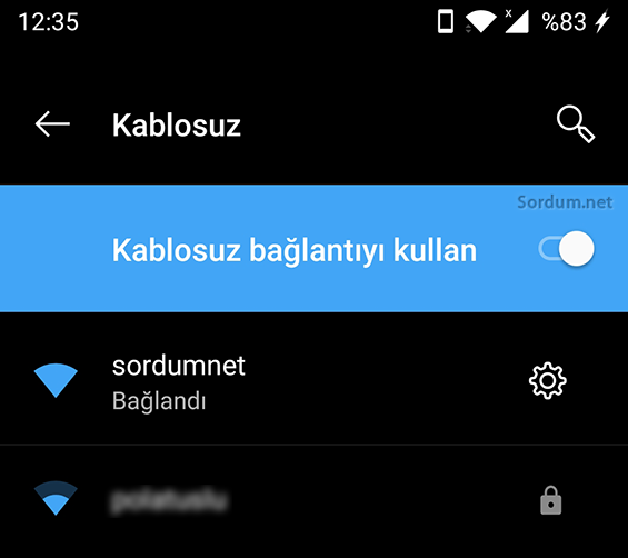 Cep telefonu ile mobil etkin noktaya bağlandık