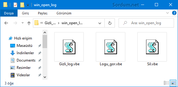 Sistem açılış kayıtları