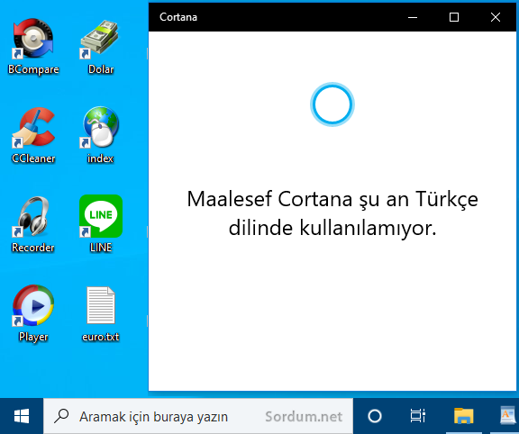 Cortana ayrı bir uygulama