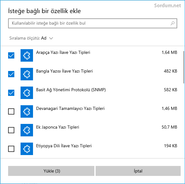 İsteğe bağlı Uygulamalar