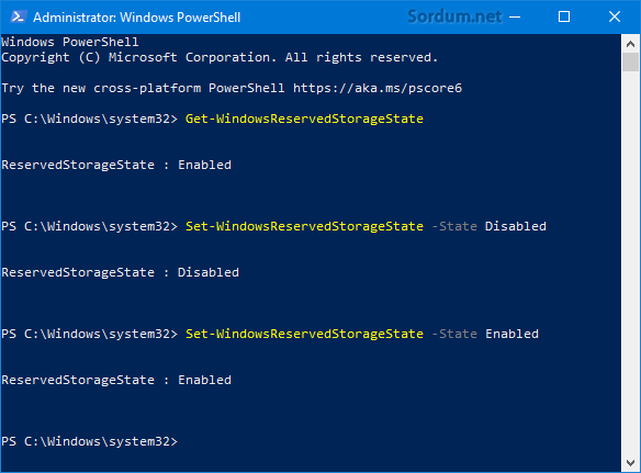 Powershell ile Ayrılmış depolama alanı yönetimi