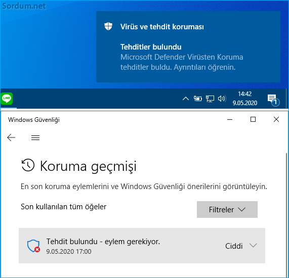 Defender Koruma geçmişinde Tehdit uyarısı