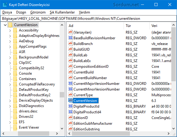 Vbs ile registry değeri okutalım