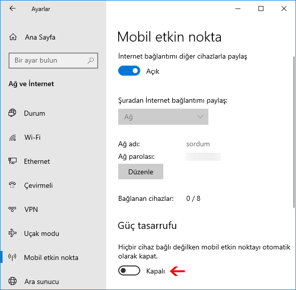 Mobil etkin nokta