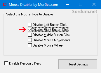 Mouse disabler portable